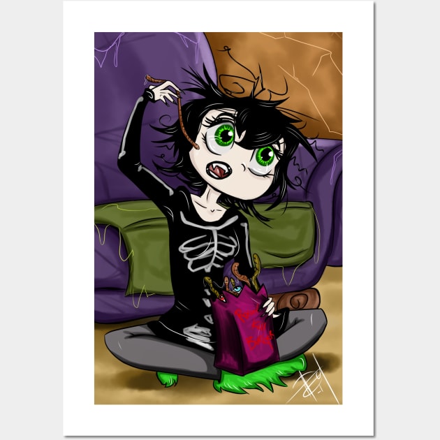 Gothic Vampire Girl Wall Art by OCDVampire